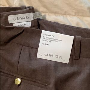 Calvin Klein Modern Fit Brown Trousers
